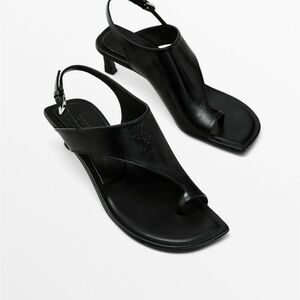 LIMITED EDITION Massimo Dutti Black kitten heels 38